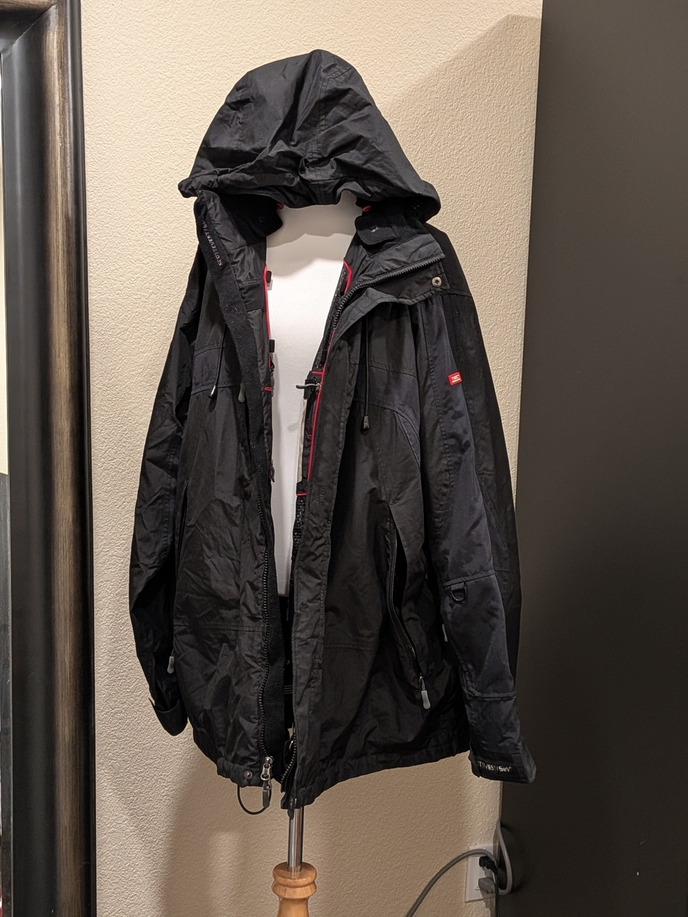 ScottEVest TEC Black Hooded Travel Utility Jacket XXL 2XL